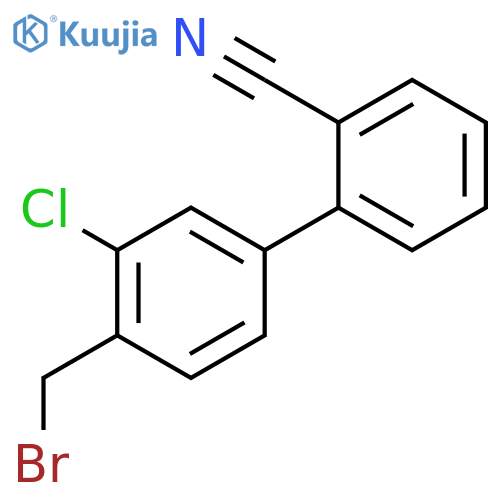 4'-(Bromomethyl)-3'-chloro-1,1-biphenyl-2-carbonitrile structure