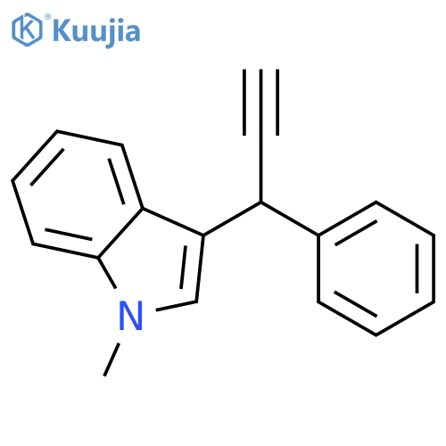 1H-Indole, 1-methyl-3-(1-phenyl-2-propynyl)- structure