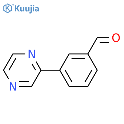 3-(pyrazin-2-yl)benzaldehyde structure