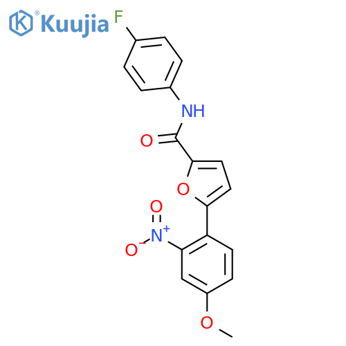 N-(4-fluorophenyl)-5-(4-methoxy-2-nitrophenyl)furan-2-carboxamide structure