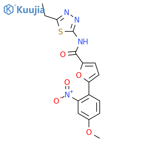 N-(5-ethyl-1,3,4-thiadiazol-2-yl)-5-(4-methoxy-2-nitrophenyl)furan-2-carboxamide structure