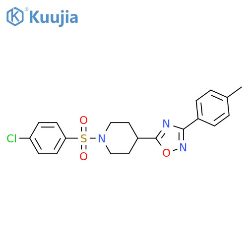 1-(4-chlorobenzenesulfonyl)-4-3-(4-methylphenyl)-1,2,4-oxadiazol-5-ylpiperidine structure