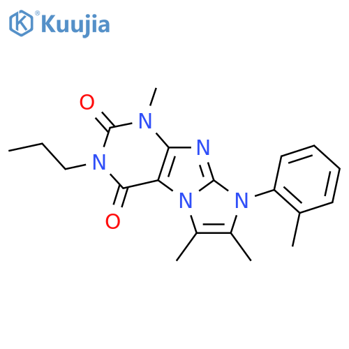 1,6,7-trimethyl-8-(2-methylphenyl)-3-propyl-1H,2H,3H,4H,8H-imidazo1,2-gpurine-2,4-dione structure