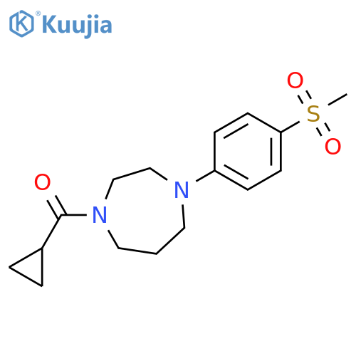 1-cyclopropanecarbonyl-4-(4-methanesulfonylphenyl)-1,4-diazepane structure
