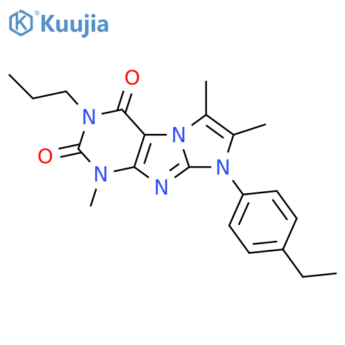 8-(4-ethylphenyl)-1,6,7-trimethyl-3-propyl-1H,2H,3H,4H,8H-imidazo1,2-gpurine-2,4-dione structure