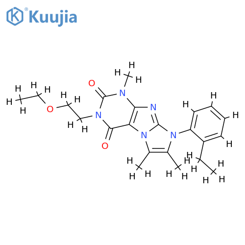 3-(2-ethoxyethyl)-8-(2-ethylphenyl)-1,6,7-trimethyl-1H,2H,3H,4H,8H-imidazo1,2-gpurine-2,4-dione structure