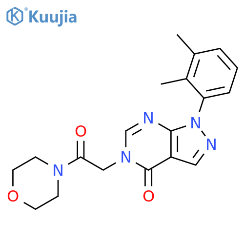 1-(2,3-dimethylphenyl)-5-2-(morpholin-4-yl)-2-oxoethyl-1H,4H,5H-pyrazolo3,4-dpyrimidin-4-one structure