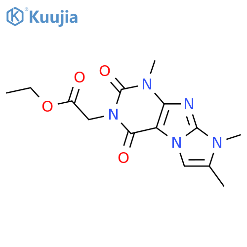 ethyl 2-{1,7,8-trimethyl-2,4-dioxo-1H,2H,3H,4H,8H-imidazo1,2-gpurin-3-yl}acetate structure