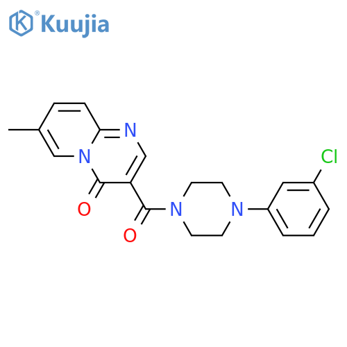 3-4-(3-chlorophenyl)piperazine-1-carbonyl-7-methyl-4H-pyrido1,2-apyrimidin-4-one structure