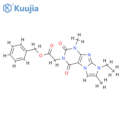 benzyl 2-{8-ethyl-1,7-dimethyl-2,4-dioxo-1H,2H,3H,4H,8H-imidazo1,2-gpurin-3-yl}acetate structure