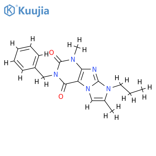 3-benzyl-1,7-dimethyl-8-propyl-1H,2H,3H,4H,8H-imidazo1,2-gpurine-2,4-dione structure