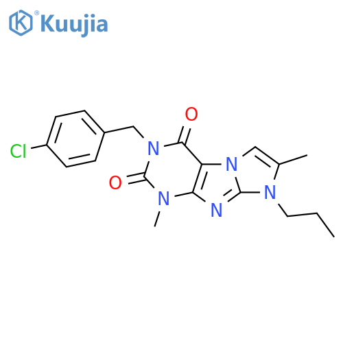 3-(4-chlorophenyl)methyl-1,7-dimethyl-8-propyl-1H,2H,3H,4H,8H-imidazo1,2-gpurine-2,4-dione structure
