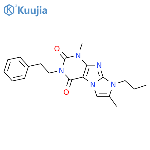 1,7-dimethyl-3-(2-phenylethyl)-8-propyl-1H,2H,3H,4H,8H-imidazo1,2-gpurine-2,4-dione structure