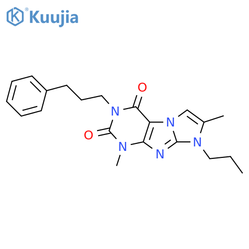 1,7-dimethyl-3-(3-phenylpropyl)-8-propyl-1H,2H,3H,4H,8H-imidazo1,2-gpurine-2,4-dione structure