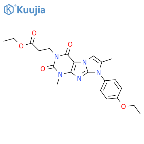 ethyl 3-8-(4-ethoxyphenyl)-1,7-dimethyl-2,4-dioxo-1H,2H,3H,4H,8H-imidazo1,2-gpurin-3-ylpropanoate structure