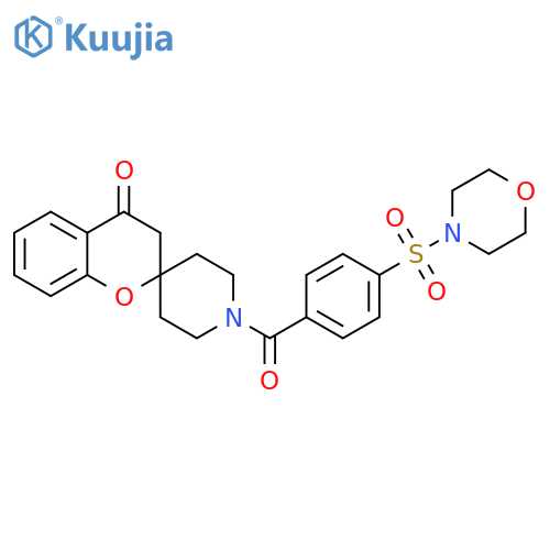 1'-4-(morpholine-4-sulfonyl)benzoyl-3,4-dihydrospiro1-benzopyran-2,4'-piperidine-4-one structure