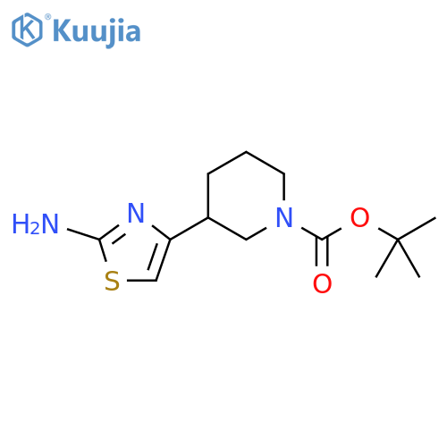 Tert-butyl 3-(2-aminothiazol-4-yl)piperidine-1-carboxylate structure