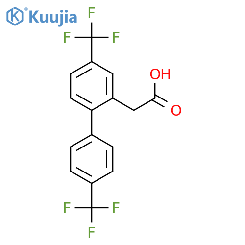 [1,1'-Biphenyl]-2-acetic acid, 4,4'-bis(trifluoromethyl)- structure