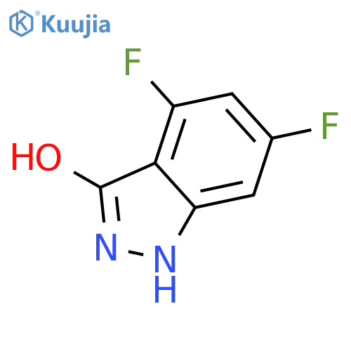 4,6-Difluoro-1H-indazol-3-ol structure