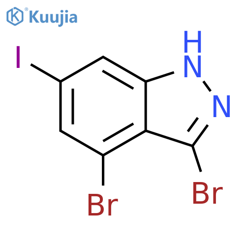 3,4-Dibromo-6-iodo (1H)indazole structure