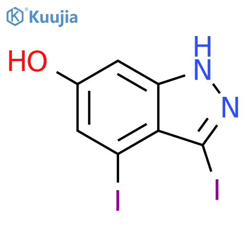3,4-DIIODO-6-HYDROXY (1H)INDAZOLE structure