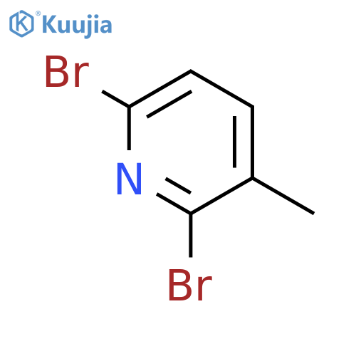 2,6-dibromo-3-methyl-pyridine structure