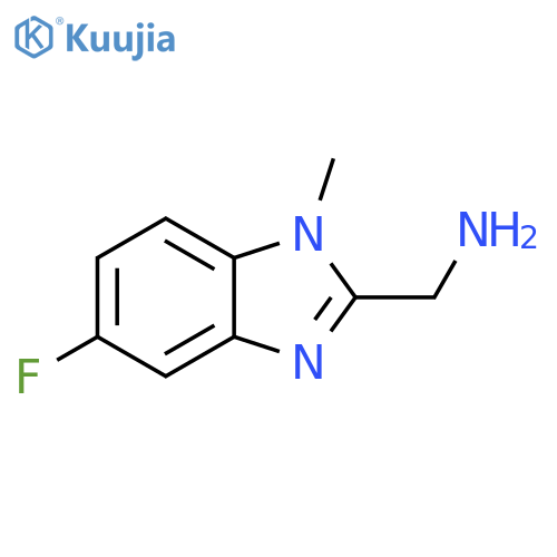 (5-fluoro-1-methyl-1H-1,3-benzodiazol-2-yl)methanamine structure