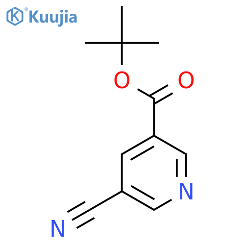 3-Pyridinecarboxylic acid, 5-cyano-, 1,1-dimethylethyl ester structure