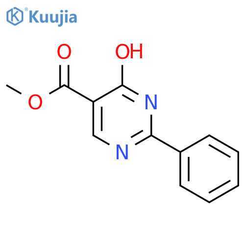 Methyl 4-hydroxy-2-phenylpyrimidine-5-carboxylate structure