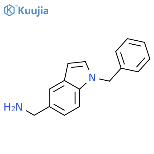 1H-Indole-5-methanamine,1-(phenylmethyl)- structure
