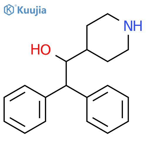2,2-diphenyl-1-(4-piperidinyl)ethanol structure