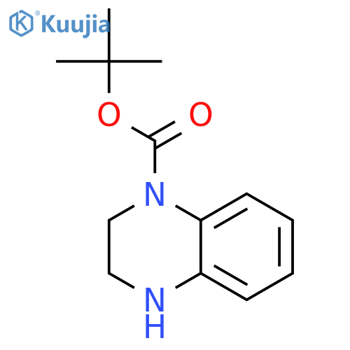tert-butyl 1,2,3,4-tetrahydroquinoxaline-1-carboxylate structure