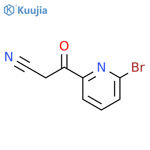 6-Bromo-β-oxo-2-pyridinepropanenitrile structure
