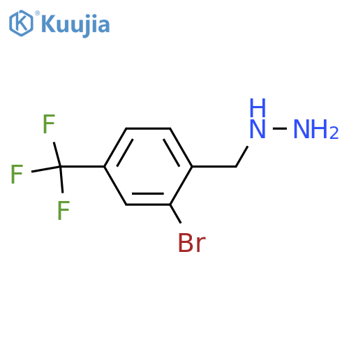 {2-bromo-4-(trifluoromethyl)phenylmethyl}hydrazine structure