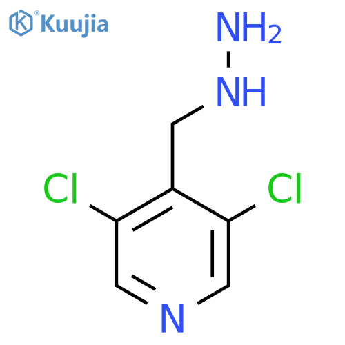 3,5-dichloro-4-(hydrazinylmethyl)pyridine structure