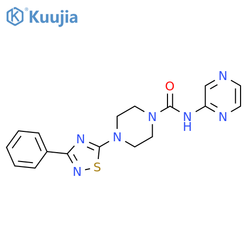 1-Piperazinecarboxamide,4-(3-phenyl-1,2,4-thiadiazol-5-yl)-N-pyrazinyl- structure