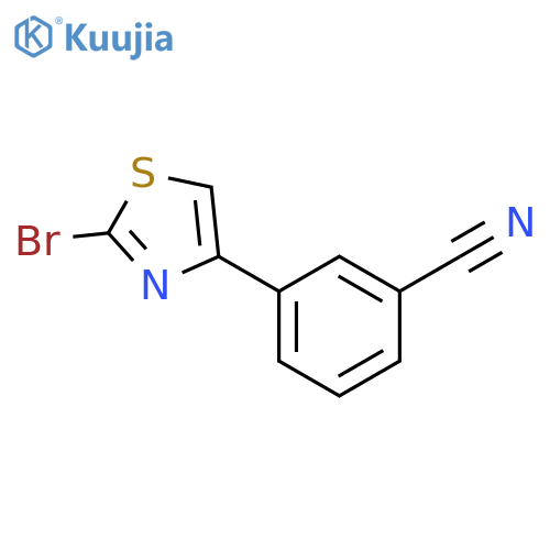 3-(2-bromo-1,3-thiazol-4-yl)benzonitrile structure