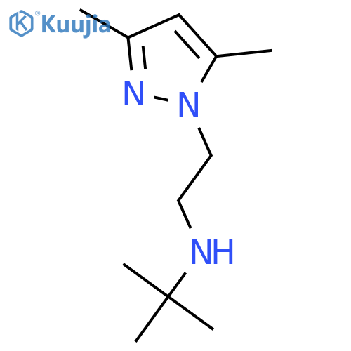1H-Pyrazole-1-ethanamine, N-(1,1-dimethylethyl)-3,5-dimethyl- structure