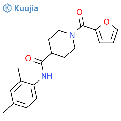 N-(2,4-dimethylphenyl)-1-(2-furoyl)piperidine-4-carboxamide structure