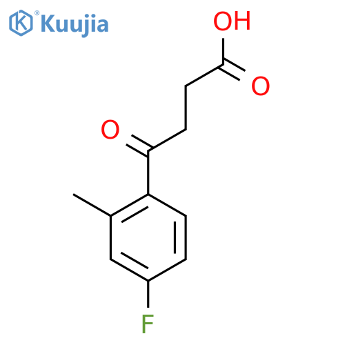 4-(4-Fluoro-2-methyl-phenyl)-4-oxo-butyric acid structure