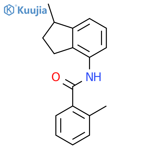 Benzamide, N-(2,3-dihydro-1-methyl-1H-inden-4-yl)-2-methyl- structure