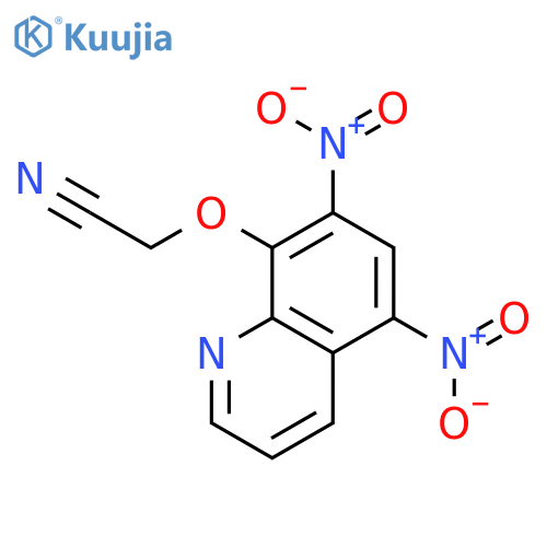 Acetonitrile, [(5,7-dinitro-8-quinolinyl)oxy]- structure