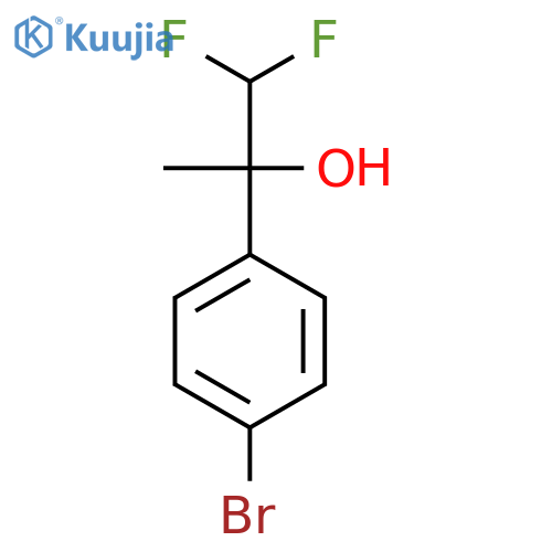 2-(4-Bromophenyl)-1,1-difluoropropan-2-ol structure