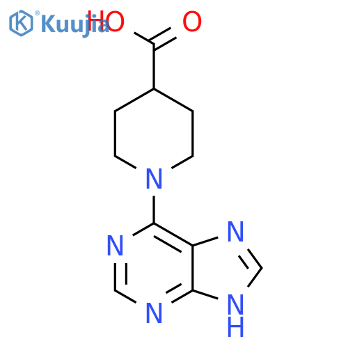 1-(9H-purin-6-yl)piperidine-4-carboxylic acid structure
