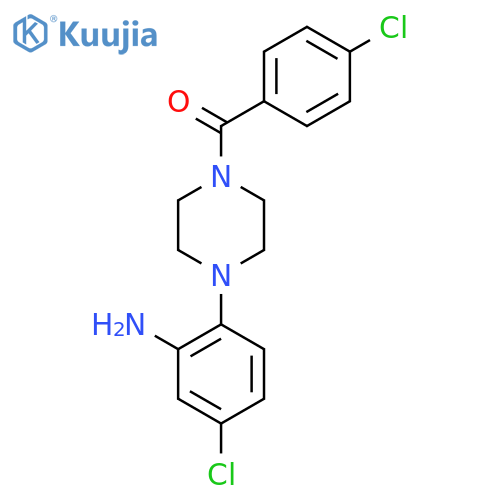 (4-(2-Amino-4-chlorophenyl)piperazin-1-yl)(4-chlorophenyl)methanone structure