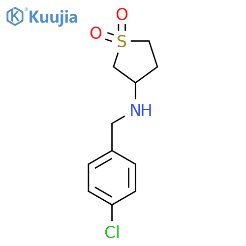 3-{[(4-Chlorophenyl)methyl]amino}thiolane-1,1-dione structure