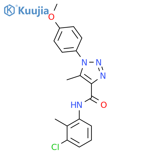 N-(3-chloro-2-methylphenyl)-1-(4-methoxyphenyl)-5-methyl-1H-1,2,3-triazole-4-carboxamide structure