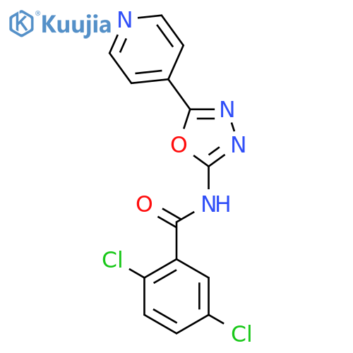 2,5-dichloro-N-5-(pyridin-4-yl)-1,3,4-oxadiazol-2-ylbenzamide structure