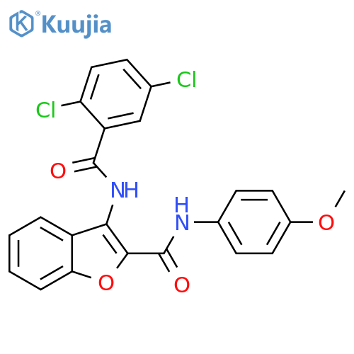 3-(2,5-dichlorobenzamido)-N-(4-methoxyphenyl)-1-benzofuran-2-carboxamide structure