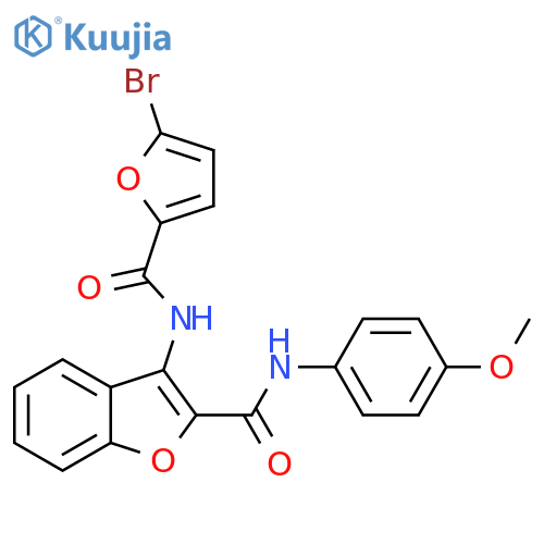 3-(5-bromofuran-2-amido)-N-(4-methoxyphenyl)-1-benzofuran-2-carboxamide structure